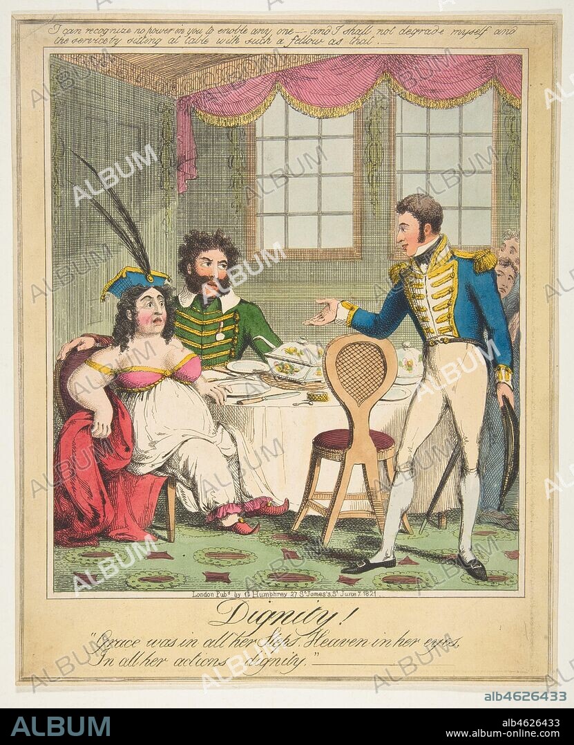 THEODORE LANE. Dignity! - "Grace was in all her Steps. Heaven in her eyes, In all her actions dignity", June 21, 1821.