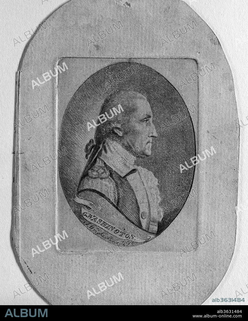 George Washington. Artist: Joseph Wright (American, Bordentown, New Jersey 1756-1793). Dimensions: plate: 2 11/16 x 1 15/16 in. (6.9 x 5 cm). Sitter: George Washington (American, 1732-1799). Date: late 18th century.