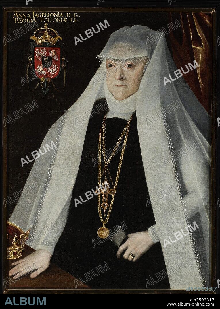MARTIN KOBER. Portrait of Anna Jagiellon (1523-1596), queen of Poland.