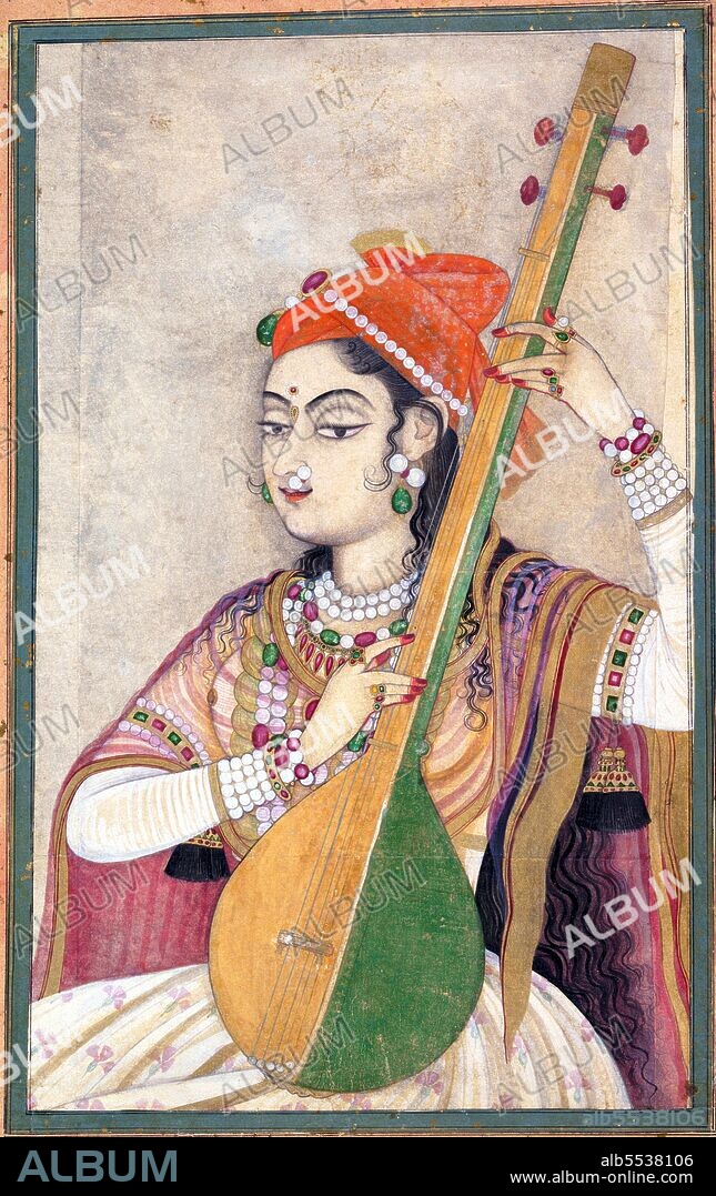 The tambura, tanpura, tamboura or taanpura or tanipurani is a long-necked plucked lute (a stringed instrument found in different forms and in many places). The body shape of the tambura somewhat resembles that of the sitar, but it has no frets – and the strings are played open. One or more tamburas may accompany other musicians or vocalists. It has four or five (rarely six) wire strings, which are plucked one after another in a regular pattern to create a harmonic resonance on the basic note (bourdon or drone function). An electronic tanpura is often substituted in contemporary Indian classical music performance.