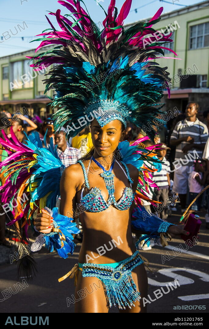 Carnival in Basseterre, St. Kitts, St. Kitts and Nevis, Leeward Islands, West Indies, Caribbean, Central America.