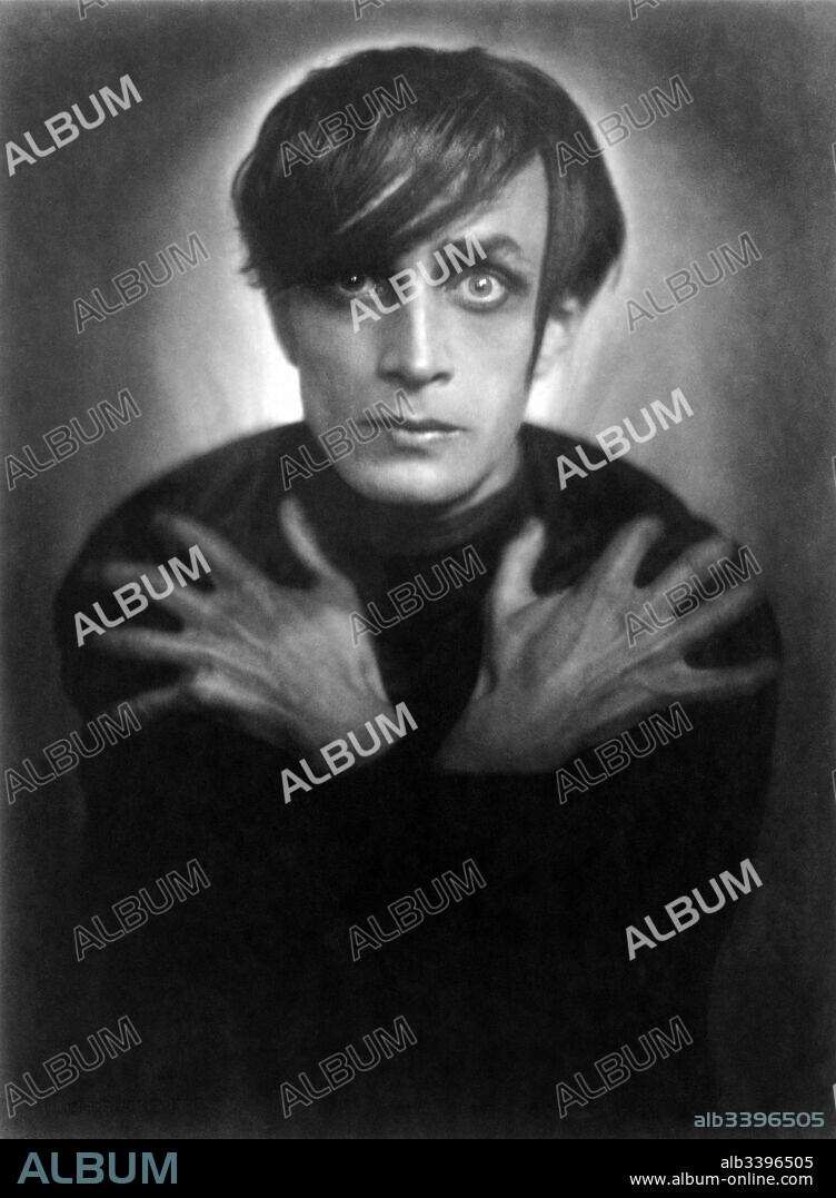 CONRAD VEIDT en EL GABINETE DEL DR. CALIGARI, 1920 (DAS CABINET DES DR. CALIGARI), dirigida por ROBERT WIENE. Copyright DECLA-BIOSKOP.