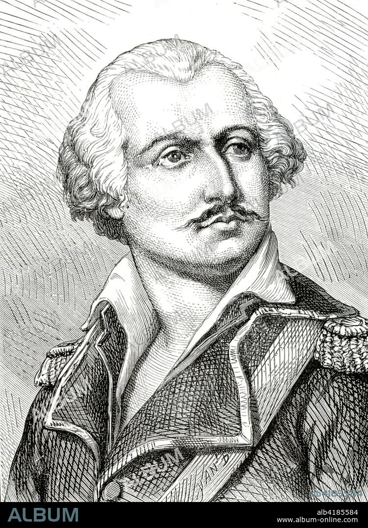 French Revolution-Jean Baptiste François Carteaux (31 January 1751 – 12 April 1813) was a French painter who became a General in the French Revolutionary Army. He is notable chiefly for being the young Napoleon Bonaparte's incompetent commander at the siege of Toulon in 1793. (illustration by Yan' Dargent 1824-1899).