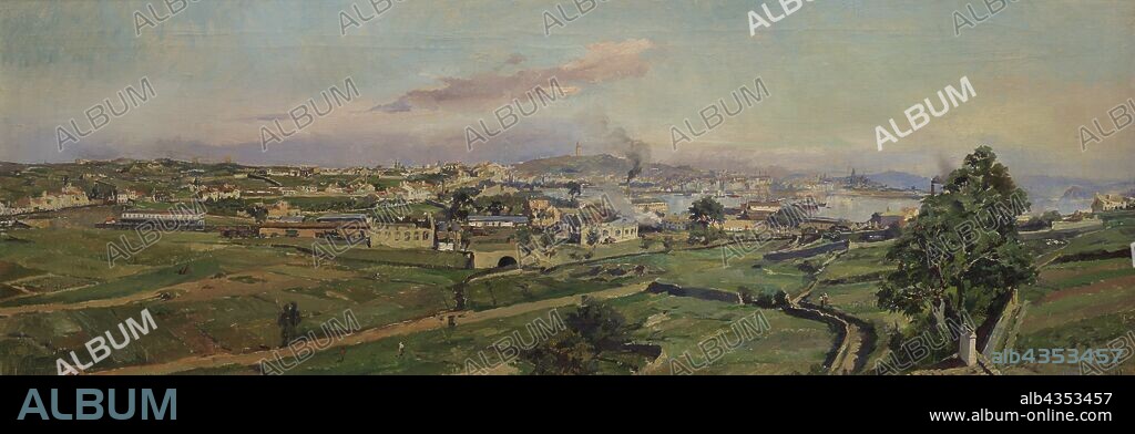 Alejandro Ferrant Fischermans (1843-1917). Pintor español. Vista de A Coruña, 1891. Museo de Bellas Artes. La Coruña. Galicia. España.