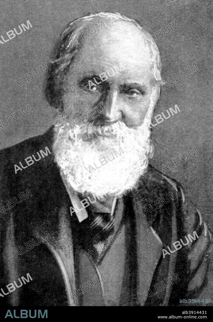 Lord Kelvin (1824-1907), Irish-born Scottish mathematician and physicist, 1926. Born William Thomson, Lord Kelvin was a pioneer of thermodynamics and electromagnetic theory and devised the temperature scale that bears his name. He also directed work on the first transatlantic cable telegraph, which gave him considerable wealth. He was probably the first scientist to become wealthy through his work. From An Outline of Christianity, The Story of Our Civilisation, volume 4: Christianity and Modern Thought, edited by RG Parsons and AS Peake, published by the Waverley Book Club (London, 1926).