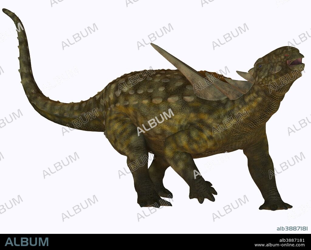 Sauropelta, a herbivorous dinosaur that lived in river floodplains of North America during the Cretaceous Period.