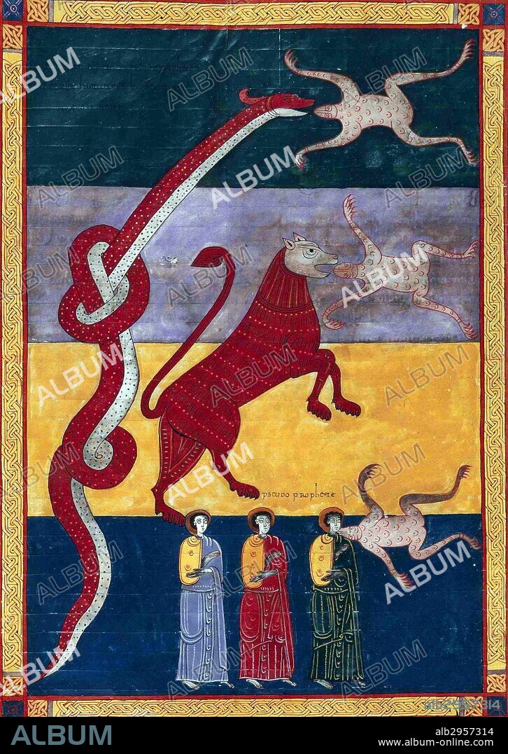 Saint Beatus of Liebana (c. 730 - c. 800) a monk, theologian and geographer from the former Duchy of Cantabria and Kingdom of Asturias, in modern Cantabria, northern Spain, best remembered today as the author of the Commentary on the Apocalypse.