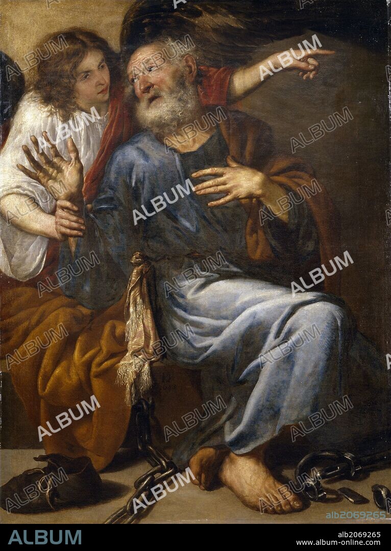 Antonio de Pereda y Salgado / 'Saint Peter Freed by an Angel', 1643, Spanish School, Oil on canvas, 145 cm x 110 cm, P01340.