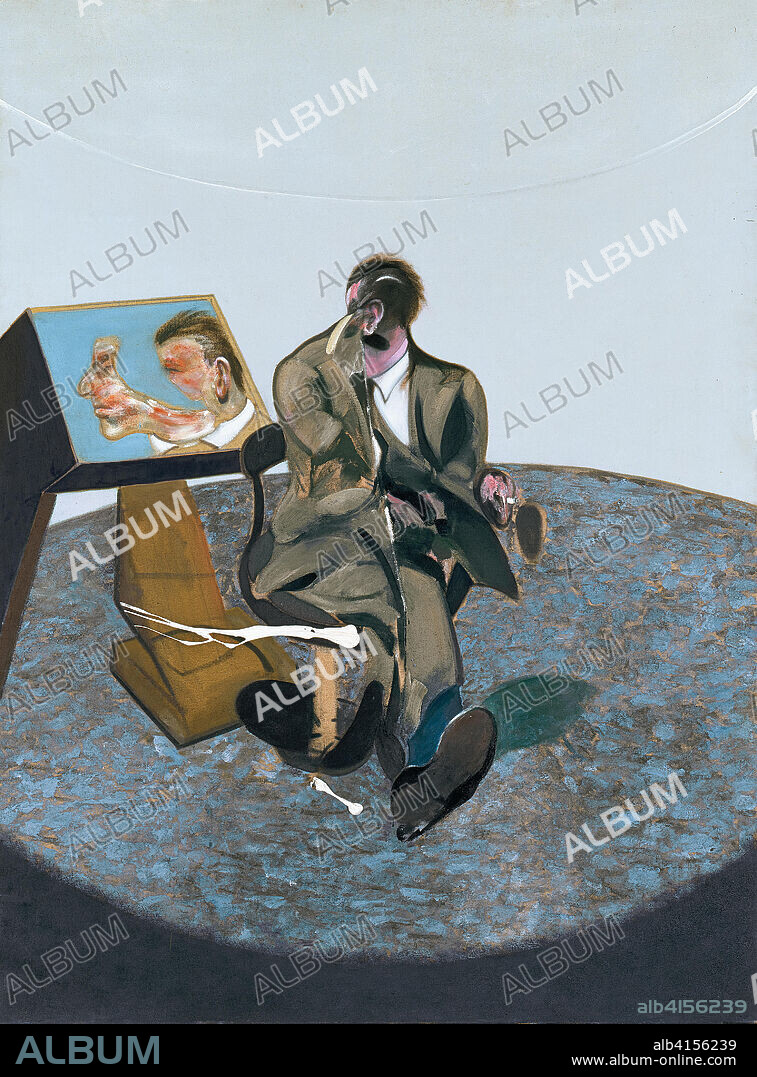 Francis Bacon (Dublín, 1909-Madrid, 1992). Retrato de George Dyer en un espejo (1968). Óleo sobre lienzo. 198 x 147 cm.