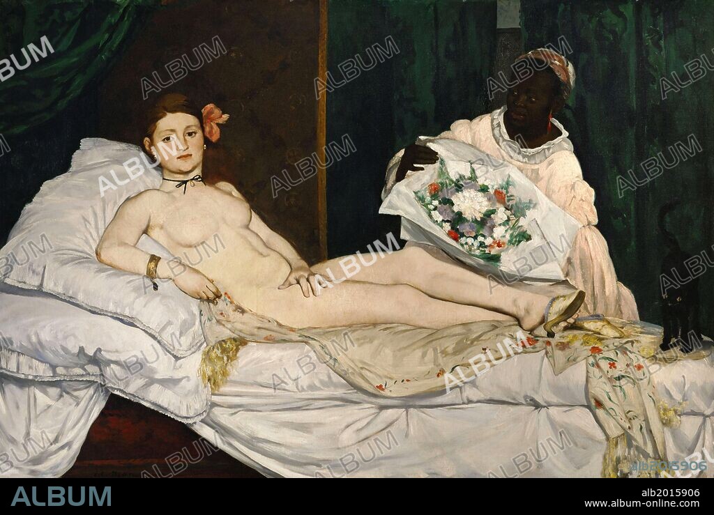 EDOUARD MANET. Édouard Manet / 'Olympia', 1863, Oil on canvas, 130 × 190 cm.