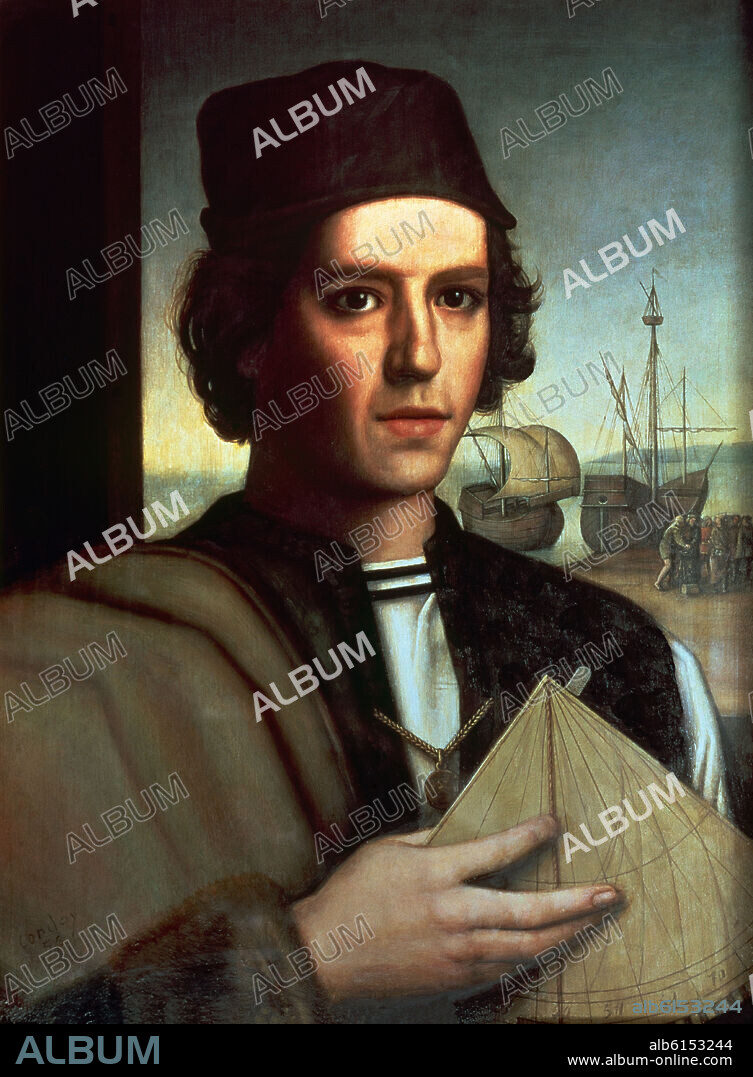 JULIO GARCIA CONDOY. RETRATO IDEAL DE VICENTE YANEZ PINZON - CAPITAN DE LA CARABELA LA NIÑA - 1956.