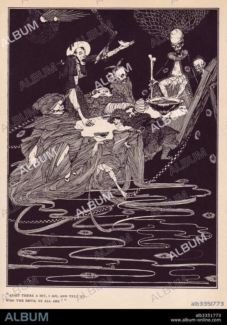 HARRY CLARKE. Illustration for  "The Tales of Mystery and Imagination" by Edgar Allan Poe.