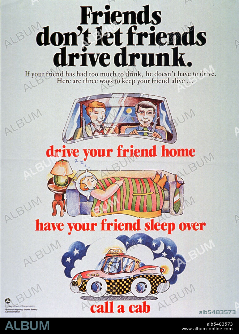 NHTSA Poster - Friends don't let friends drive drunk.