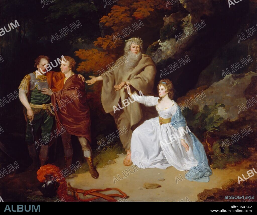 A Scene From Shakespeare's The Tempest, 1787 By Francis Wheatley, Costume, Oil Painting, Literature, William Shakespeare, Theatre, Actor.