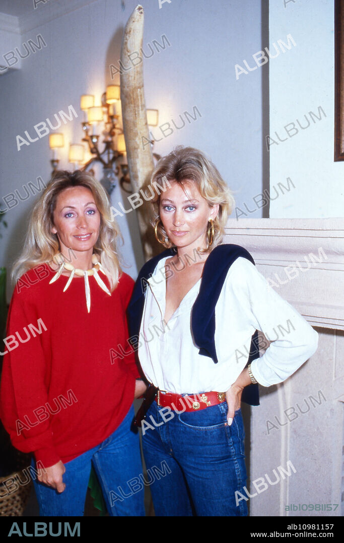 Bea von Auersperg an Princess Bianca of Hanau at Marbella, Spain 1990s.