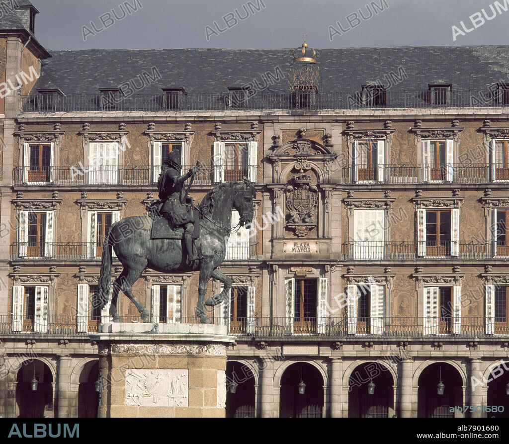 PIETRO TACCA. ESTATUA ECUESTRE DE FELIPE III EN LA PLAZA MAYOR.
