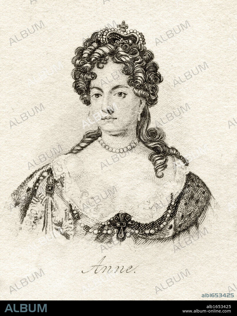 Queen Anne 1665-1714 queen of Great Britain from 1702 to 1714 Second daughter of James II.