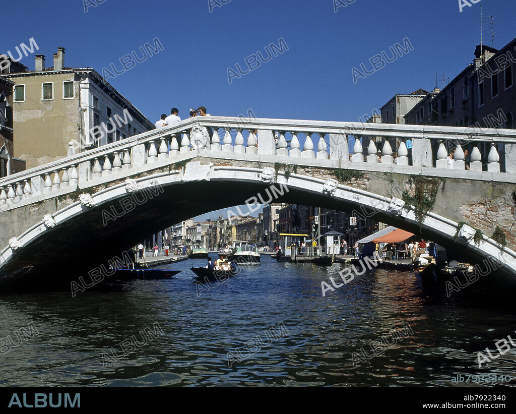 EUGENIO MIOZZI. PUENTE DE LOS DESCALZOS SOBRE EL GRAN CANAL - 1934.