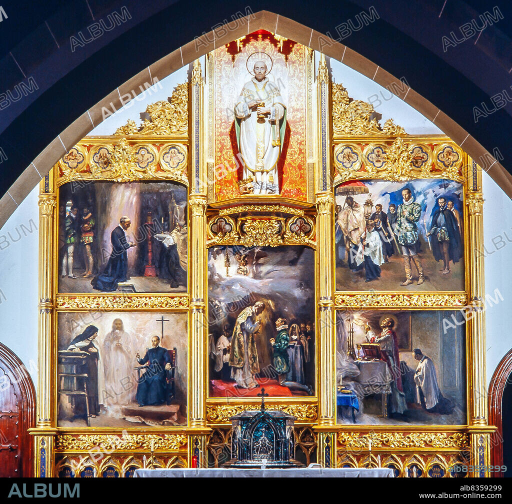 Interior de la Capilla neogótica del Palacio Ducal de Gandía, siglo XVI.