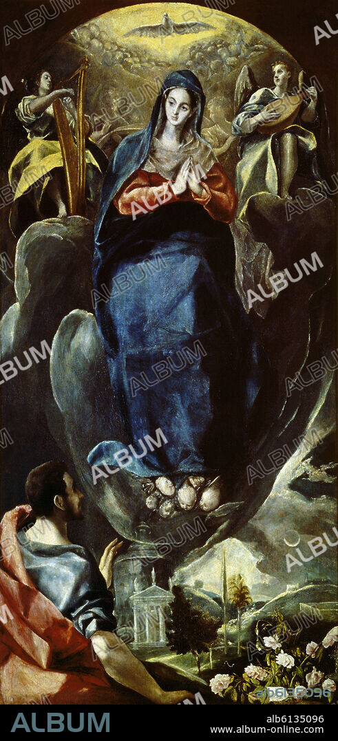 EL GRECO. APARICION DE LA INMACULADA A SAN JUAN (1580-6).