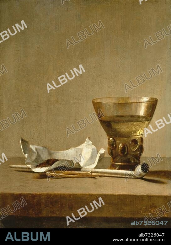 KAREL SLABBAERT. Slabbaert, Karel; um 1619 - 1654. "Raucherstillleben", 1641. Öl auf Holt, 41 x 34 cm. Kunsthandel London, Sotheby's, 8. Juli 1999, Lot 11.