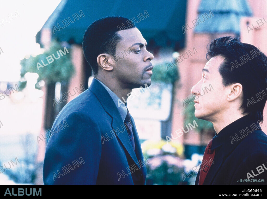CHRIS TUCKER y JACKIE CHAN en HORA PUNTA, 1998 (RUSH HOUR), dirigida por BRETT RATNER. Copyright NEW LINE CINEMA.