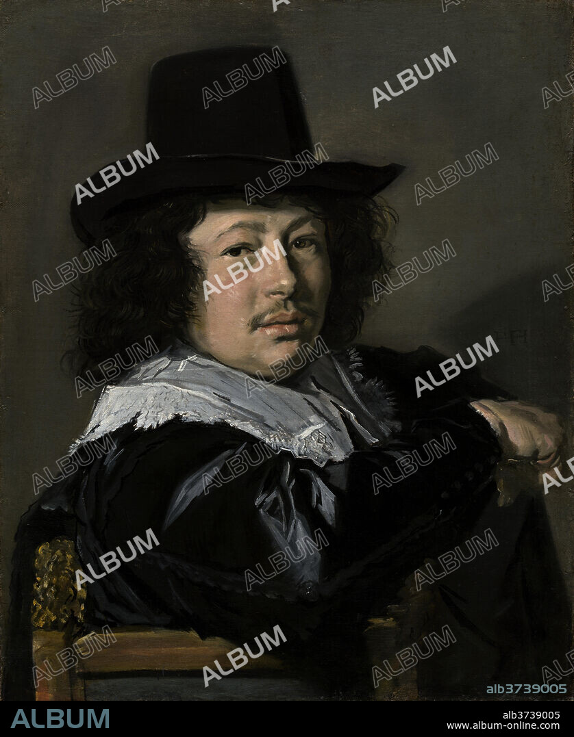 FRANS HALS. Portrait of a Young Man. Dated: 1646/1648. Dimensions: overall: 68 x 55.4 cm (26 3/4 x 21 13/16 in.)  framed: 103.2 x 91.4 x 14.6 cm (40 5/8 x 36 x 5 3/4 in.). Medium: oil on canvas.
