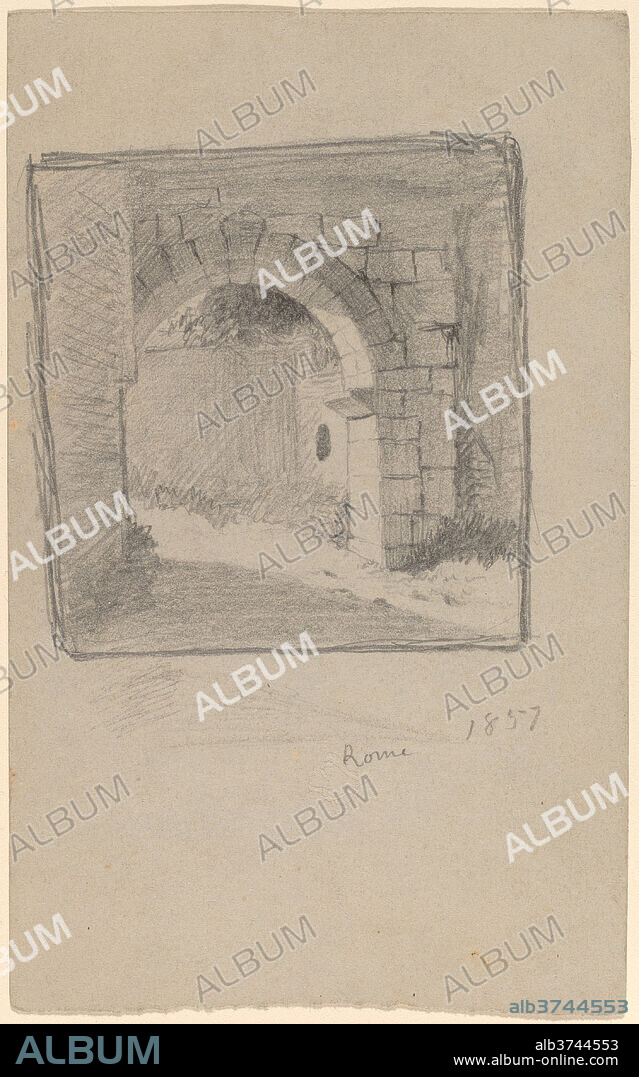 ELIHU VEDDER. Rome. Dated: 1857. Dimensions: sheet: 14.4 × 8.9 cm (5 11/16 × 3 1/2 in.). Medium: graphite on wove paper.