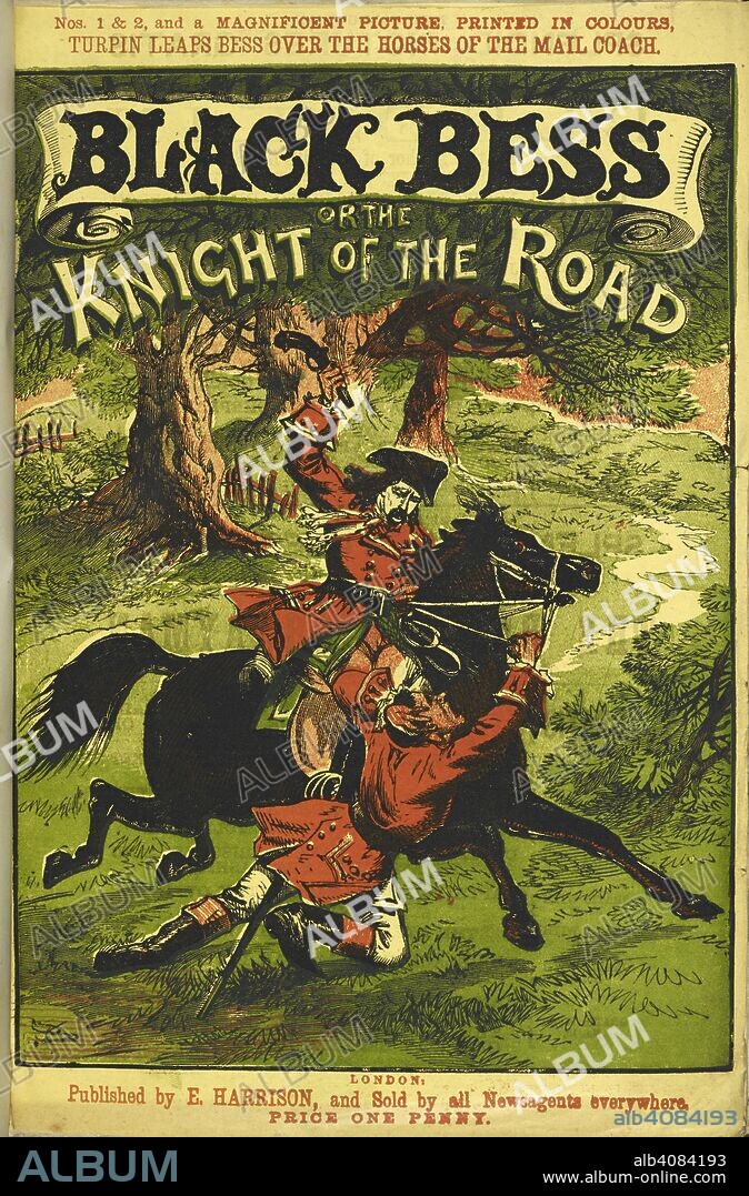 Richard "Dick" Turpin (bap. 1705 â€“ 7 April 1739) was an English highwayman whose exploits were romanticised following his execution in York for horse theft. He was a poacher, burglar, horse thief and killer. He is also known for a fictional 200-mile (320 km) overnight ride from London to York on his horse Black Bess. Black Bess, or, The Knight of the road : a tale of the good old times / [by Edward Viles]. London : E. Harrison, [1866-1868]. Source: C.140.a.15, volume 1, front cover.