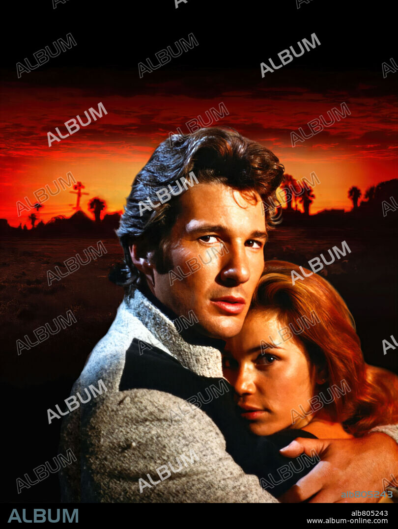 RICHARD GERE y VALERIE KAPRISKY en VIVIR SIN ALIENTO, 1983 (BREATHLESS), dirigida por JIM MCBRIDE. Copyright ORION PICTURES.