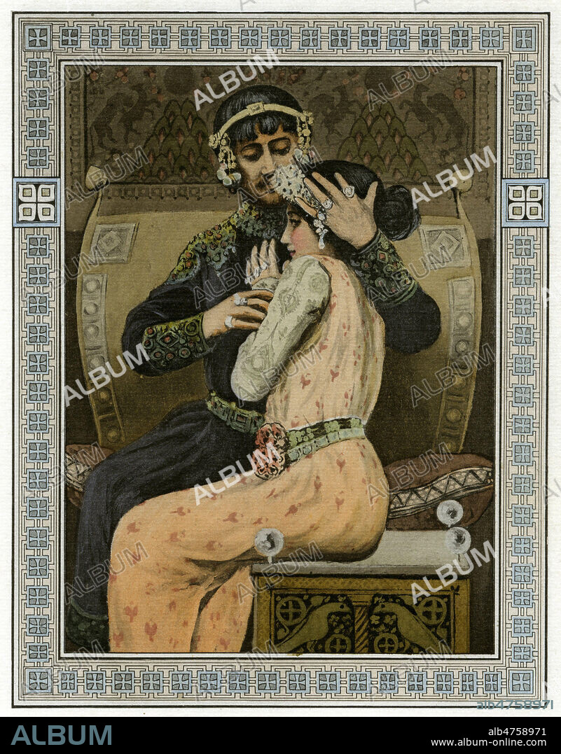 'Theodora, imperatrice de Byzance' : oeuvre historique de Charles DIEHL (1859-1944), vers 1904. Illustration par Manuel ORAZI (1860-1934). Credit : Collection IM/KHARBINE-TAPABOR.
