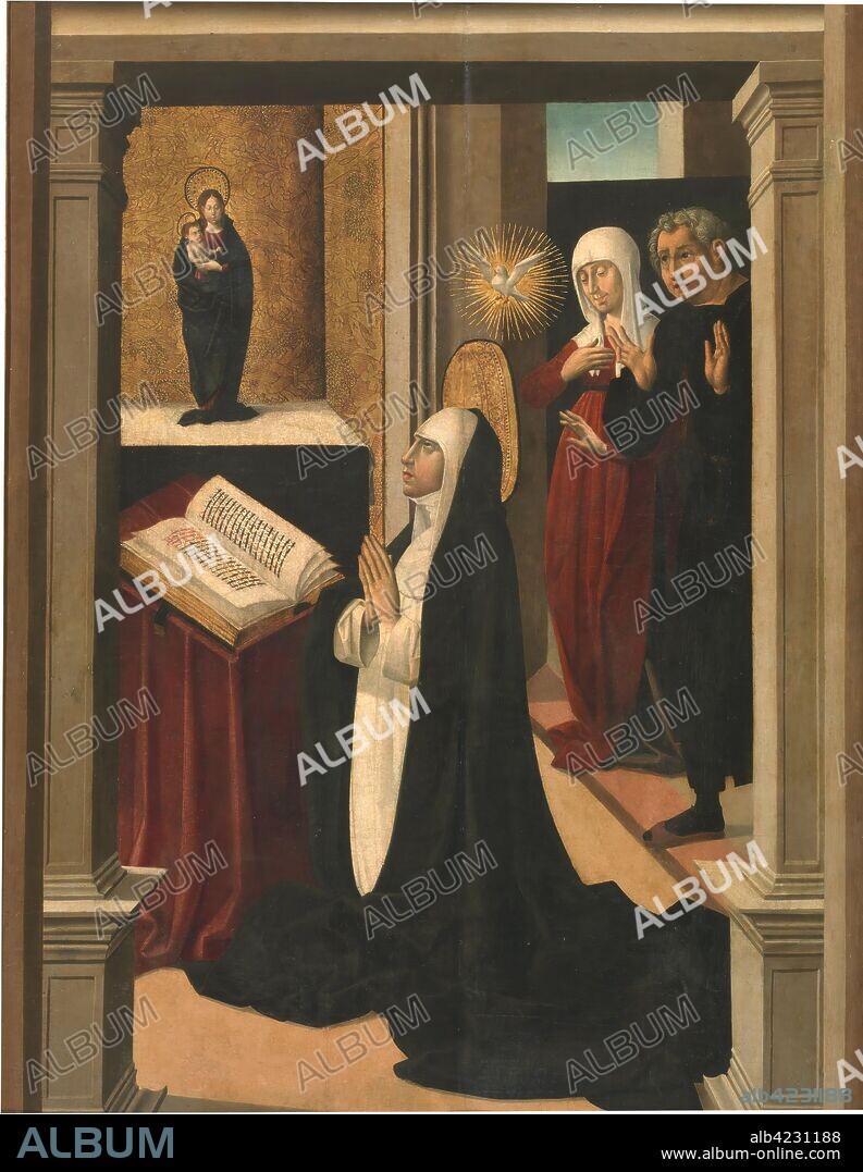 Pedro Romana / 'The Calling of Saint Catherine of Sienna'. First third of the Último cuarto del siglo XV - XVI century. Oil on panel.