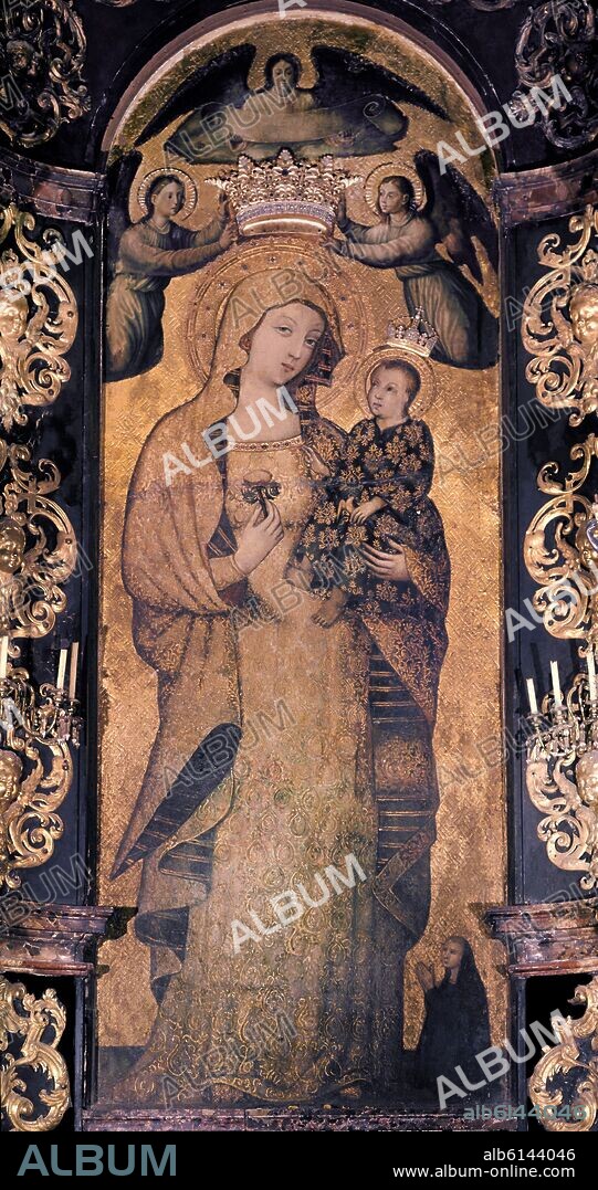 VIRGEN DE LA ANTIGUA - PINTURA REALIZADA A FINALES DEL SIGLO XIV.