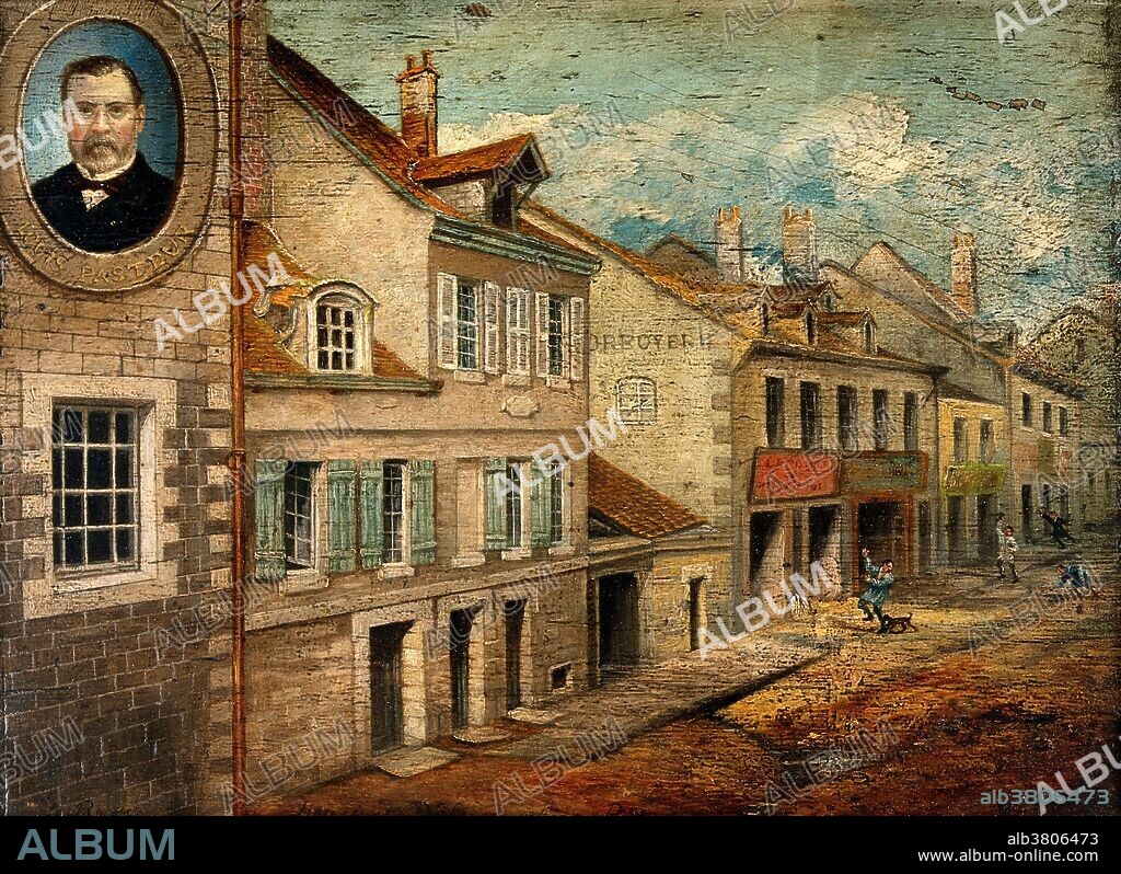 The birthplace of Louis Pasteur, in Dole, France. Oil painting. Louis Pasteur (December 27, 1822 - September 28, 1895) was a French chemist and bacteriologist who founded the science of microbiology. Pasteur discovered that disease could be caused by bacteria transmitted from person to person (the germ theory of disease). He also developed vaccines for rabies and anthrax. Pasteur also found that lightly heating food and beverages could preserve them from souring. This pasteurization process is now widely used in the food industry. As a chemist, Pasteur discovered that some crystals had two forms, one which would rotate plane-polarized light to the left, and the other would rotate light to the right. This led to the study of stereochemistry.