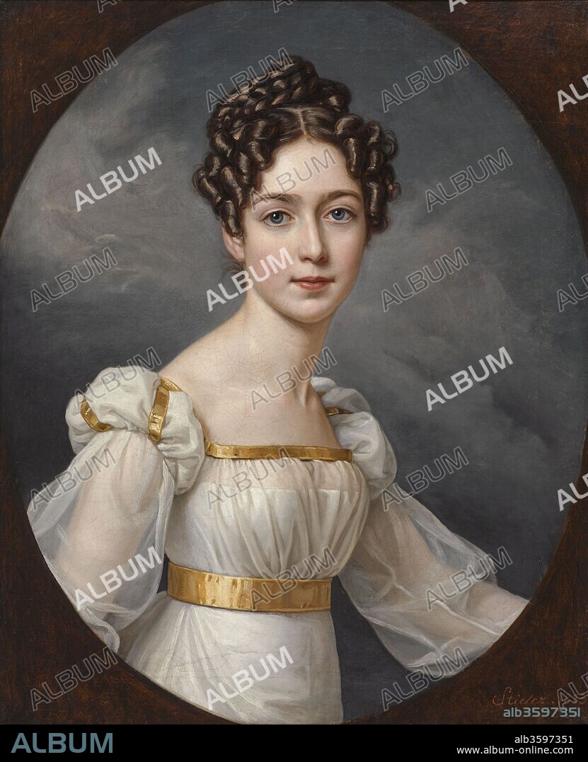 JOSEPH KARL STIELER. Portrait of Joséphine of Leuchtenberg (1807-1876), Crown Princess of Sweden and Norway.