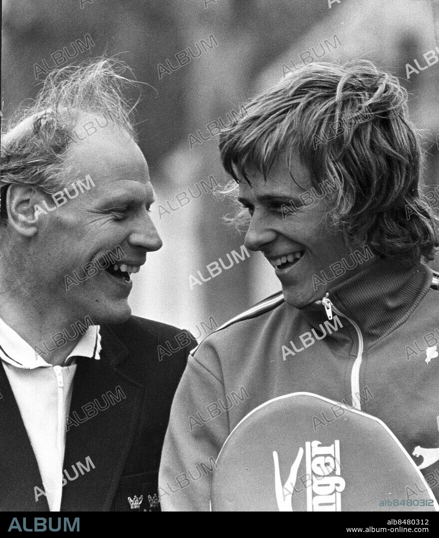 FILE - 1972 . Tennis player Bjorn Borg with his trainer Lennart Bergelin .. Foto: TT code 190.