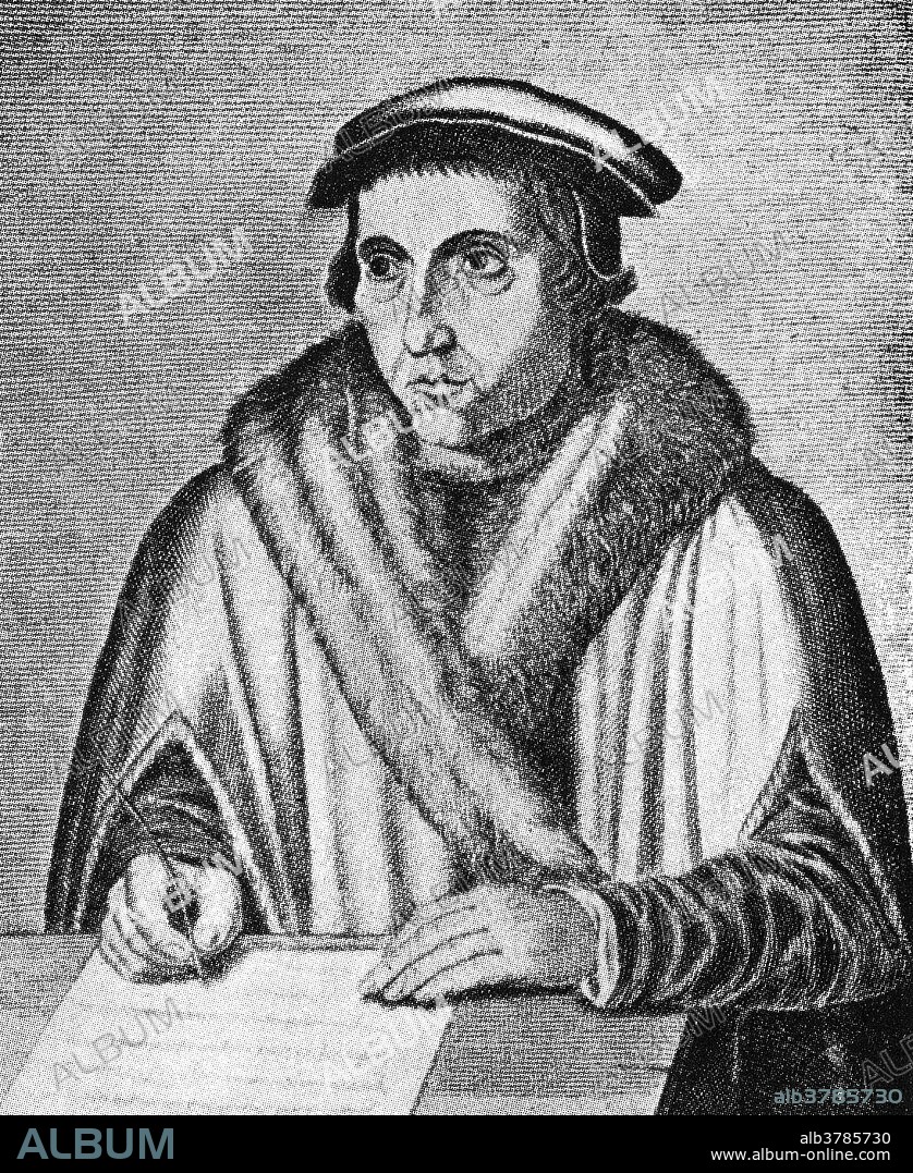 Portrait of Spanish scholar, humanist and psychologist Juan Luis Vives (1492-1540), who wrote one of the first works on psychology. Of Jewish descent, he was the only one of his family to survive the Spanish inquisition.