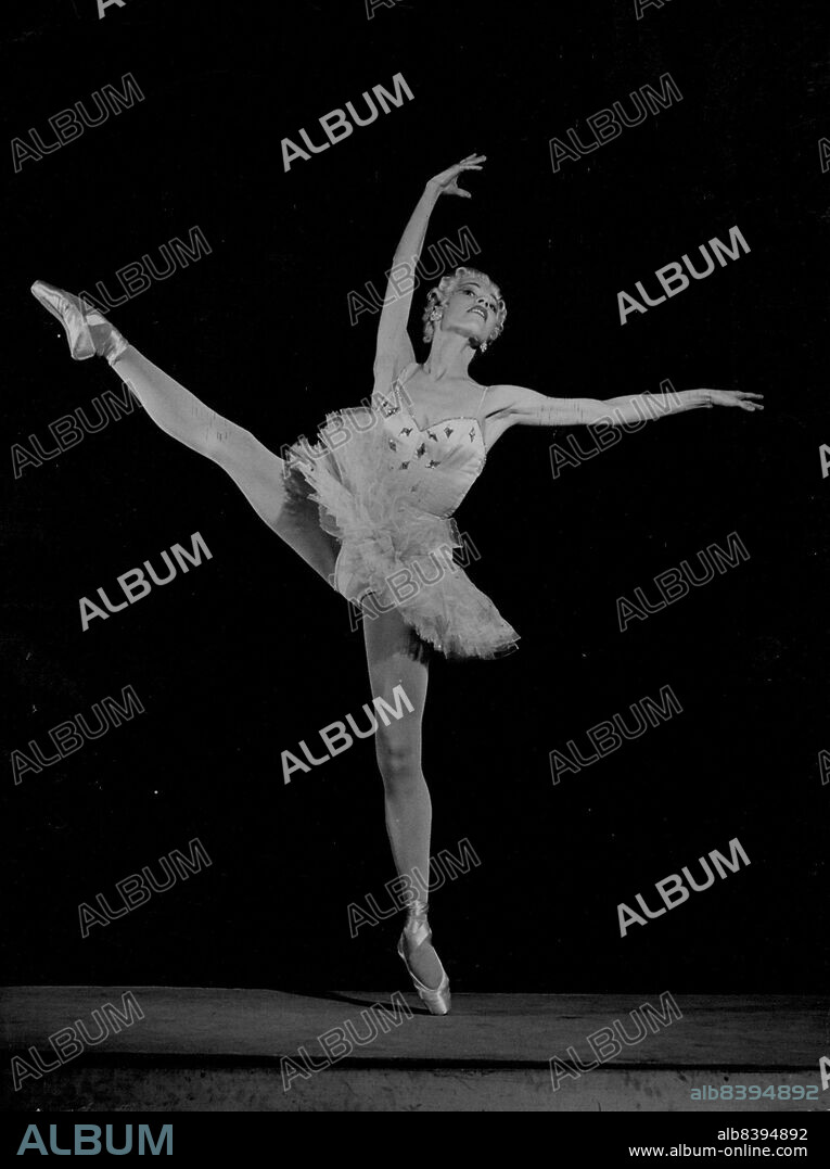 Stars Of The Grand Ballet Du Marquis De Cuevas; Marjorie Tallchief -- The youngest of the stars of the Marquis De Cuevas ballet, she was born at Fairfax, Oklahoma. Her sister Maria is also a famous dancer. She is of Indian descent and has their nobility and vitality. Miss Tallchief started her classic training with Bronislav Nijinsky at Los Angeles and worked also with David Lichine. At a very young age she was engaged by the ballet company of America and then by the Russian Company of Colonel De Basil. The Marquis De Cuevas discovered her in New York in 1947 and invited her to join his ballet as star dancer. She is married to the magnificent dancer George Skibine and is the mother of a pair of charming twins. January 12, 1954. (Photo by Paul Popper).