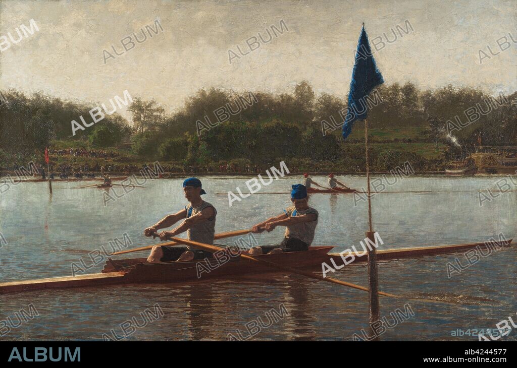 The Biglin Brothers Turning the Stake, 1873. Thomas Eakins (American, 1844-1916). Oil on canvas; framed: 117 x 167 x 6.5 cm (46 1/16 x 65 3/4 x 2 9/16 in.); unframed: 101.3 x 151.4 cm (39 7/8 x 59 5/8 in.).