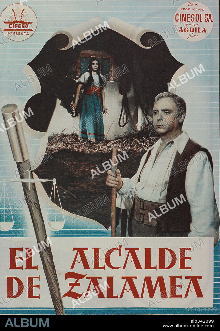 Poster of ALCALDE DE ZALAMEA, 1954, directed by JOSE GUTIERREZ MAESSO. Copyright CINESOL, S.A.