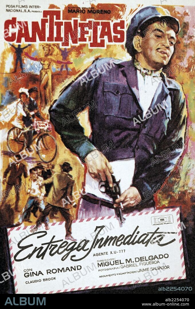 MORENO , MARIO. CANTINFLAS. ACTOR MEXICANO 1911 - 1993. CARTEL DE " ENTREGA INMEDIATA ".