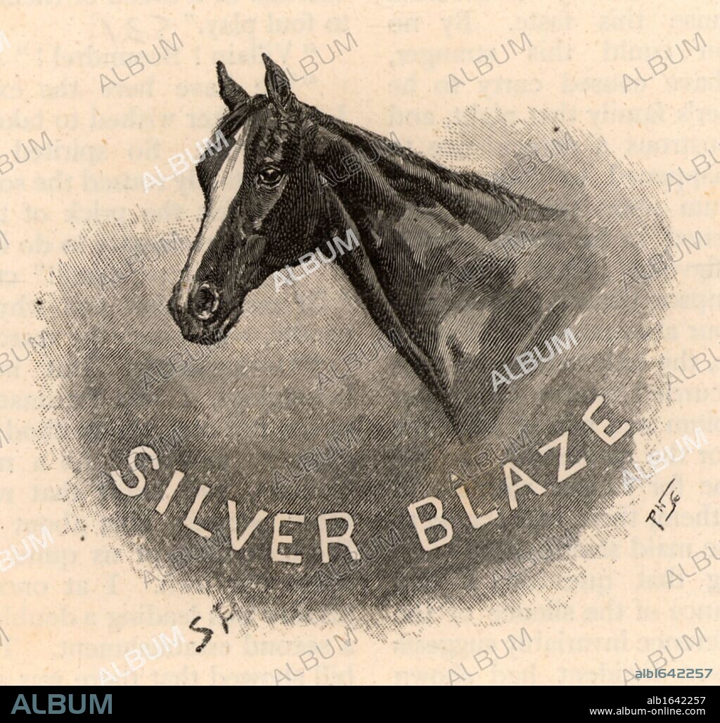 The Adventure of Silver Blaze'. Sherlock Holmes was called in to find the murderer of the racehorse trainer, John Straker. Holmes reveals Silver Blaze had kicked Straker to death when the man was trying to lame him. From "The Adventures of Sherlock Holmes" by Conan Doyle from "The Strand Magazine" (London, 1892). Illustration by Sidney E Paget, the first artist to draw Sherlock Holmes. Engraving. (Photo by: Universal History Archive/UIG via Getty Images).
