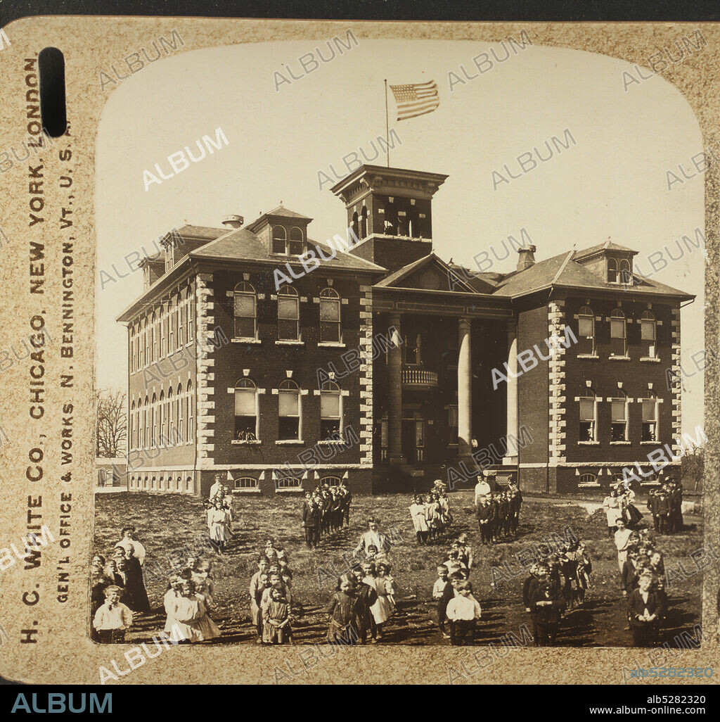 White Oak Cotton Mill School. Greensboro, N.C., H.C. White Co., White Oak Cotton Mills, 1909, North Carolina, Greensboro (N.C.), Greensboro.