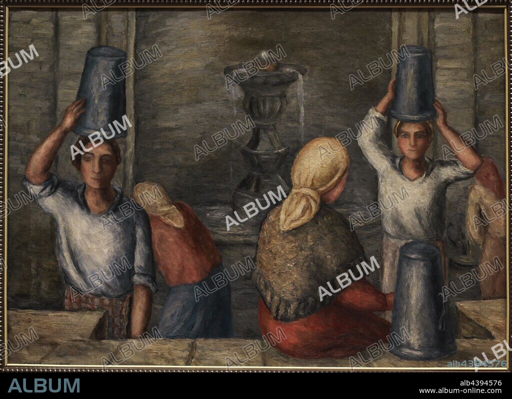 Manuel Colmeiro (1901-1999). Pintor gallego. En la fuente, hacia 1935. Museo de Bellas Artes. La Coruña. Galicia. España. (En depósito, cedido por la Diputación de La Coruña, Galicia) .
