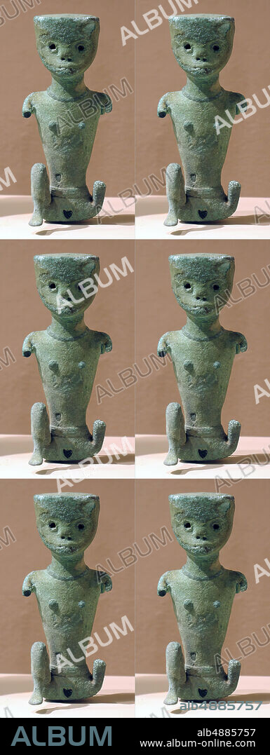 Seated Female Figure, Indonesia (Sulawesi), Bronze and Iron Age period, Date ca. 500 B.C.A.D. 300, Indonesia (Sulawesi), Bronze, H. 4 5/16 in. (11 cm); W. 1 15/16 in. (4.9 cm), Sculpture.