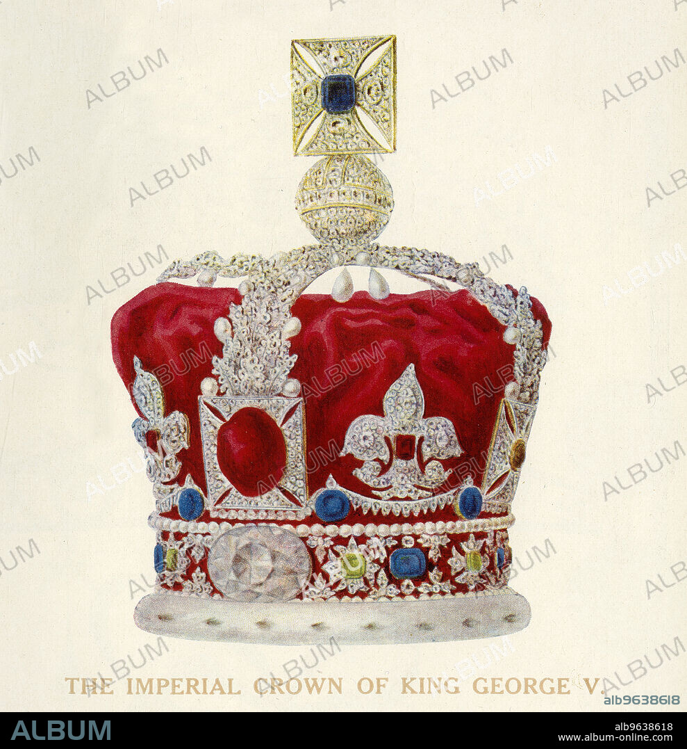 'The Imperial Crown of King George V', c1911. From "The Coronation Book". [Stewart Dawson & Company, Ltd., London].