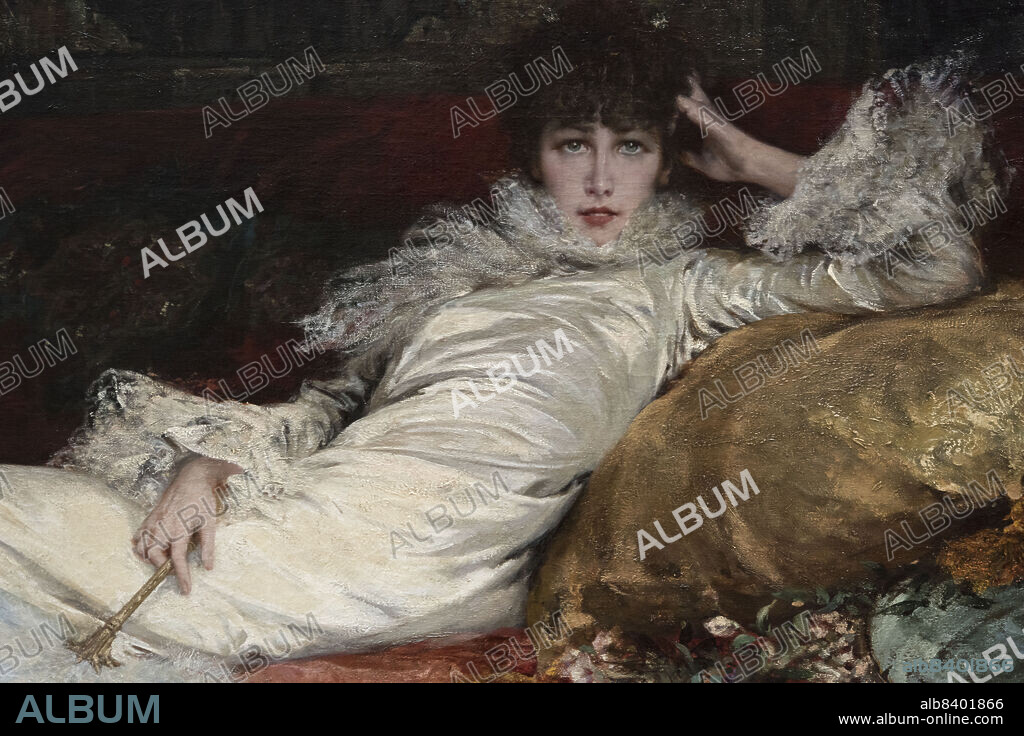 GEORGES JULES VICTOR CLAIRIN. Portrait de Sarah Bernhardt, 1876.