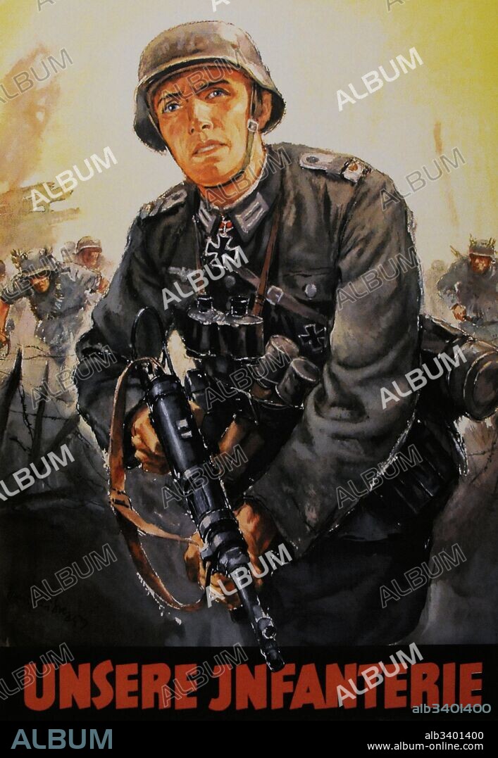German propaganda poster to encourage young people to do military service in the Wehrmacht army. It was also addressed to young people of Upper Silesia registered in Volksliste (list of the German people in the occupied territories).