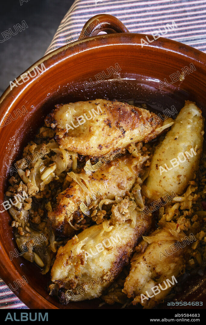 calamares rellenos a la mallorquina, Can Ramis,llucmajor, Mallorca,Islas Baleares,Spain.