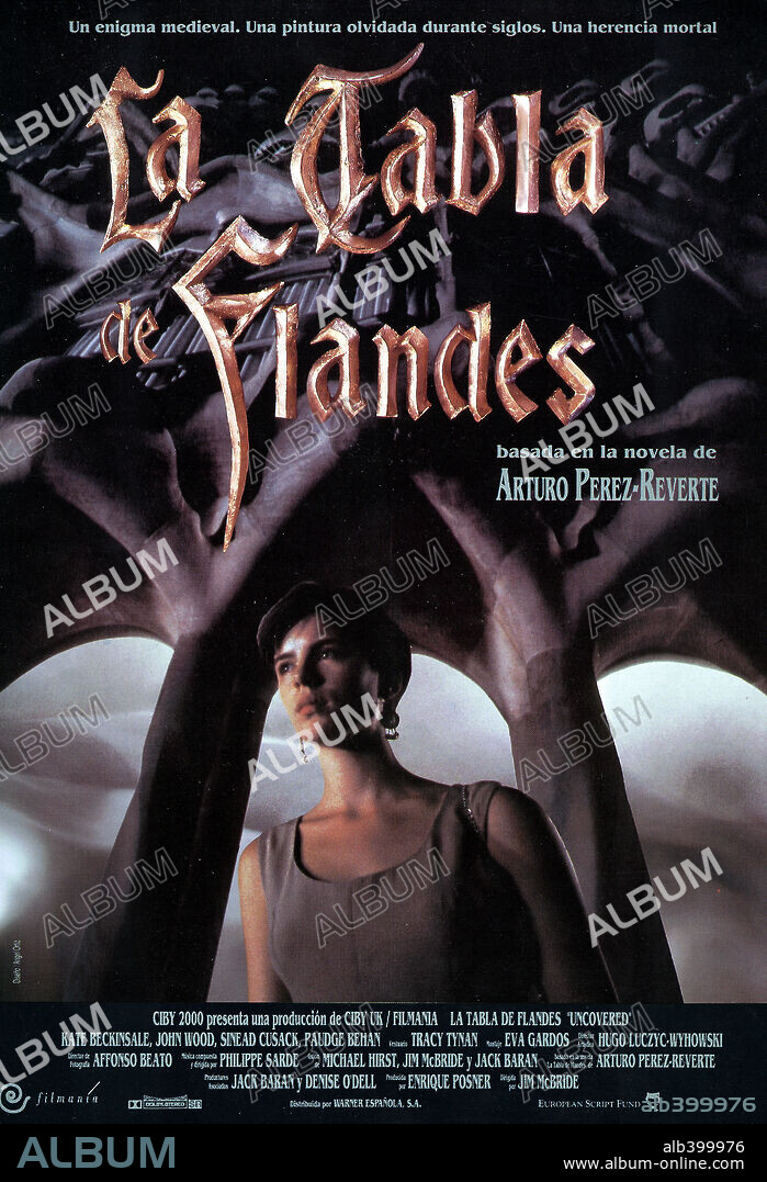 Poster de LA TABLA DE FLANDES, 1994 (UNCOVERED), dirigida por JIM MCBRIDE. Copyright CIBY 2000/TFI FILMS/CANAL +/INVESTIMAGE.